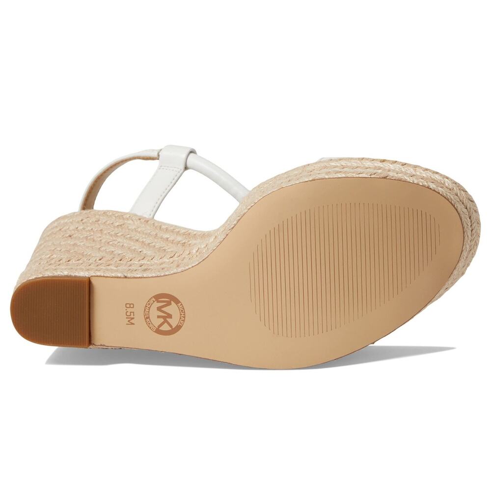 MICHAEL MICHAEL KORS Women's Annie Wedge Sandals Optic White Size 8.5 - Picture 4 of 5